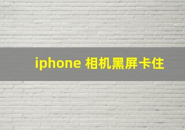 iphone 相机黑屏卡住